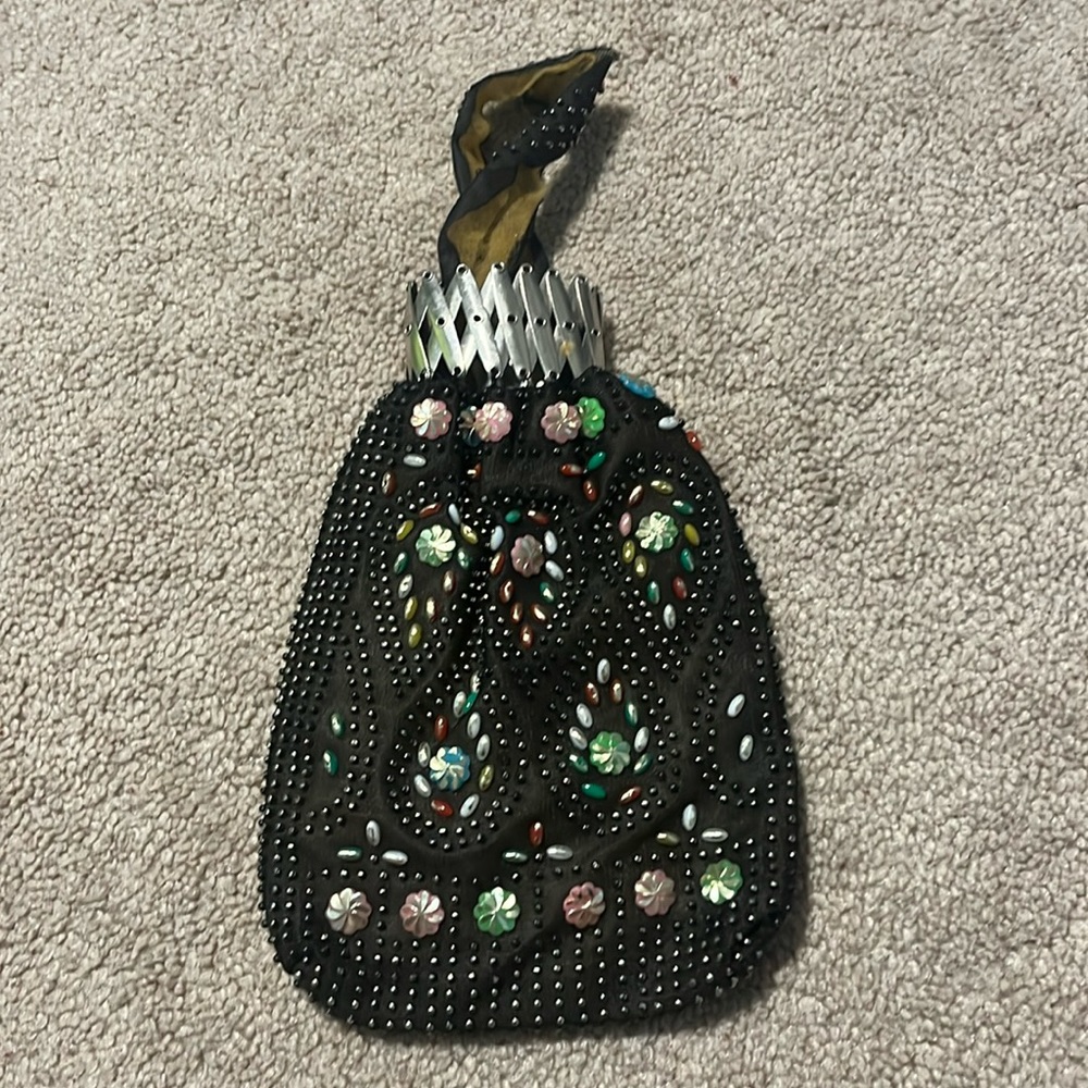 Embellished Black Clutch